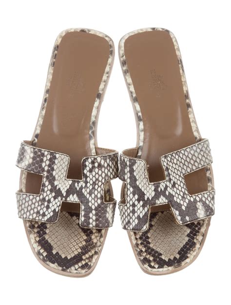 hermes type sandals|hermes snakeskin sandals.